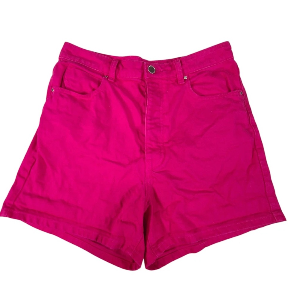 Zara‎ High-Waisted Fuchsia Denim Shorts 🌺